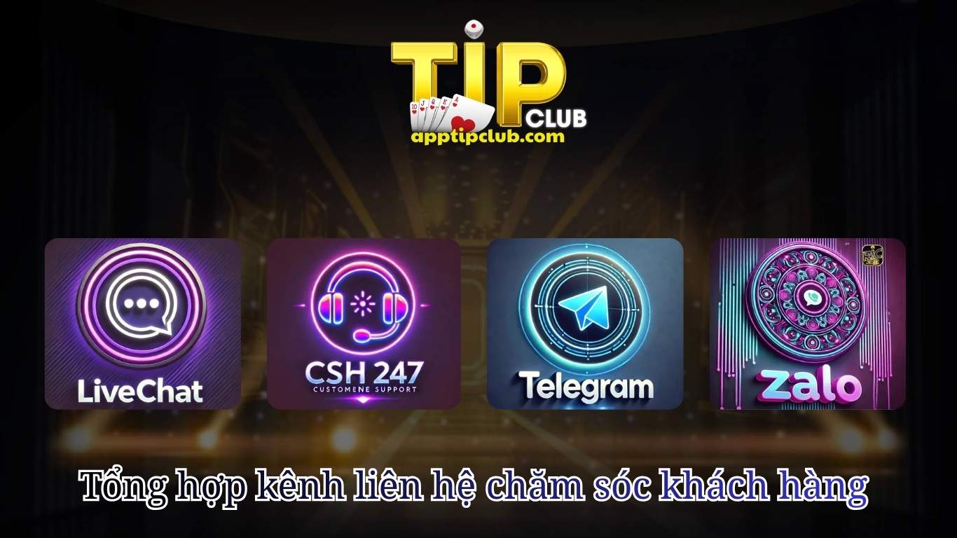 Tổng hợp kênh liên hệ chăm sóc khách hàng Tipclub